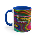 39CMSM  Colorful Marble 1 Peter 2:16-17 Mug