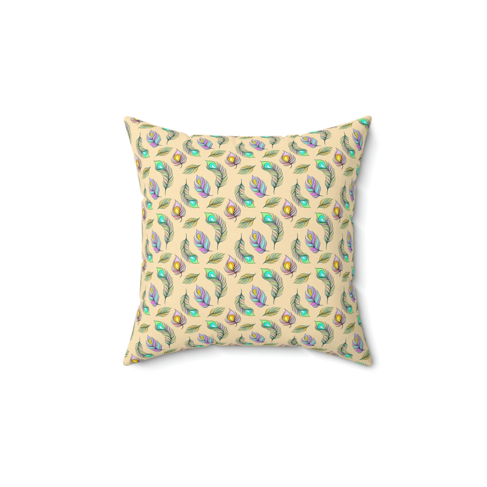 28PCF  Peacock Feather Pillow