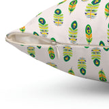 42PCF  Peacock Feather Pillow