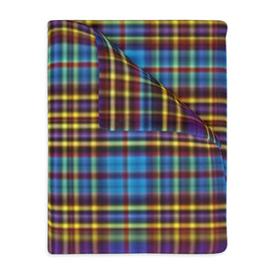 48CB  Colorful Plaid Blanket