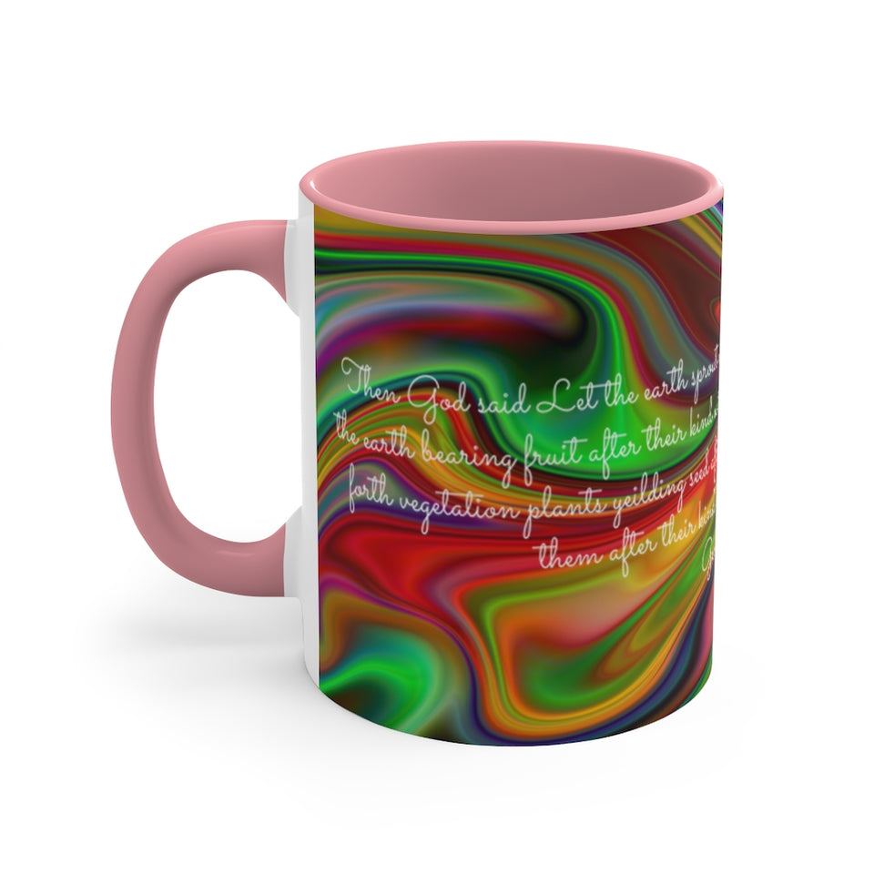 57CMSM  Colorful Marble Genesis 1:11-12 Mug