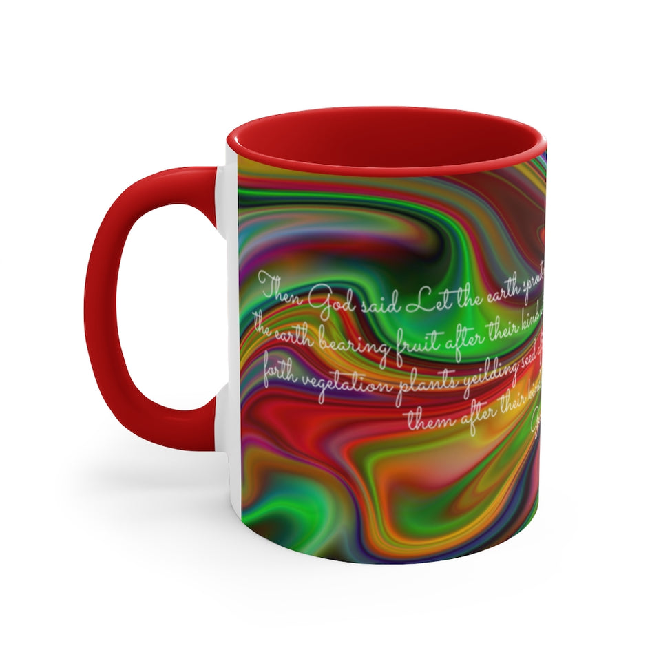 57CMSM  Colorful Marble Genesis 1:11-12 Mug