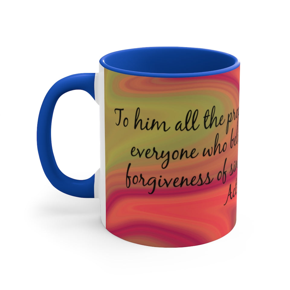 21CMSM  Colorful Marble Acts 10:43 Mug