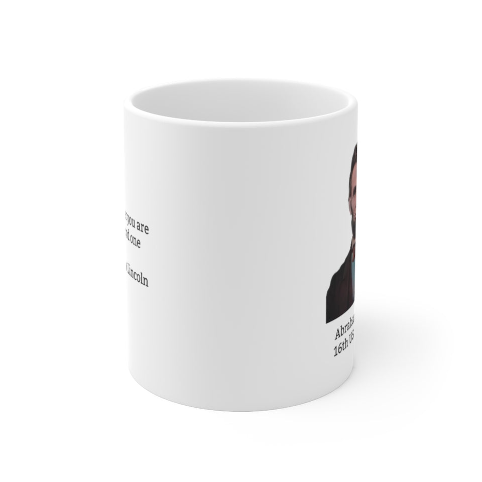 1ALM  Abraham Lincoln Historical quote mug