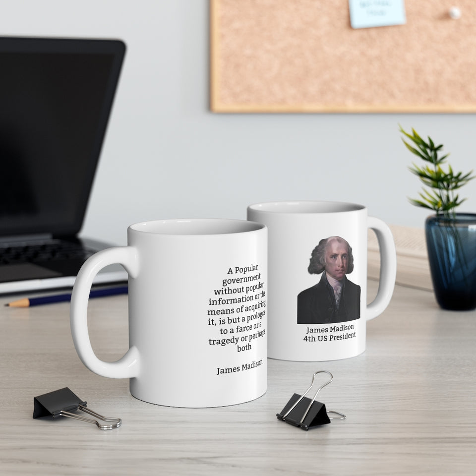 1JMM  James Madison Historical quote mugs