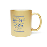 27SGM  Silver and Gold Christian Mug