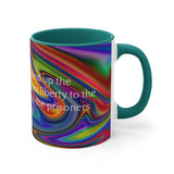 35CMSM  Colorful Marble Isaiah 61:1 Mug
