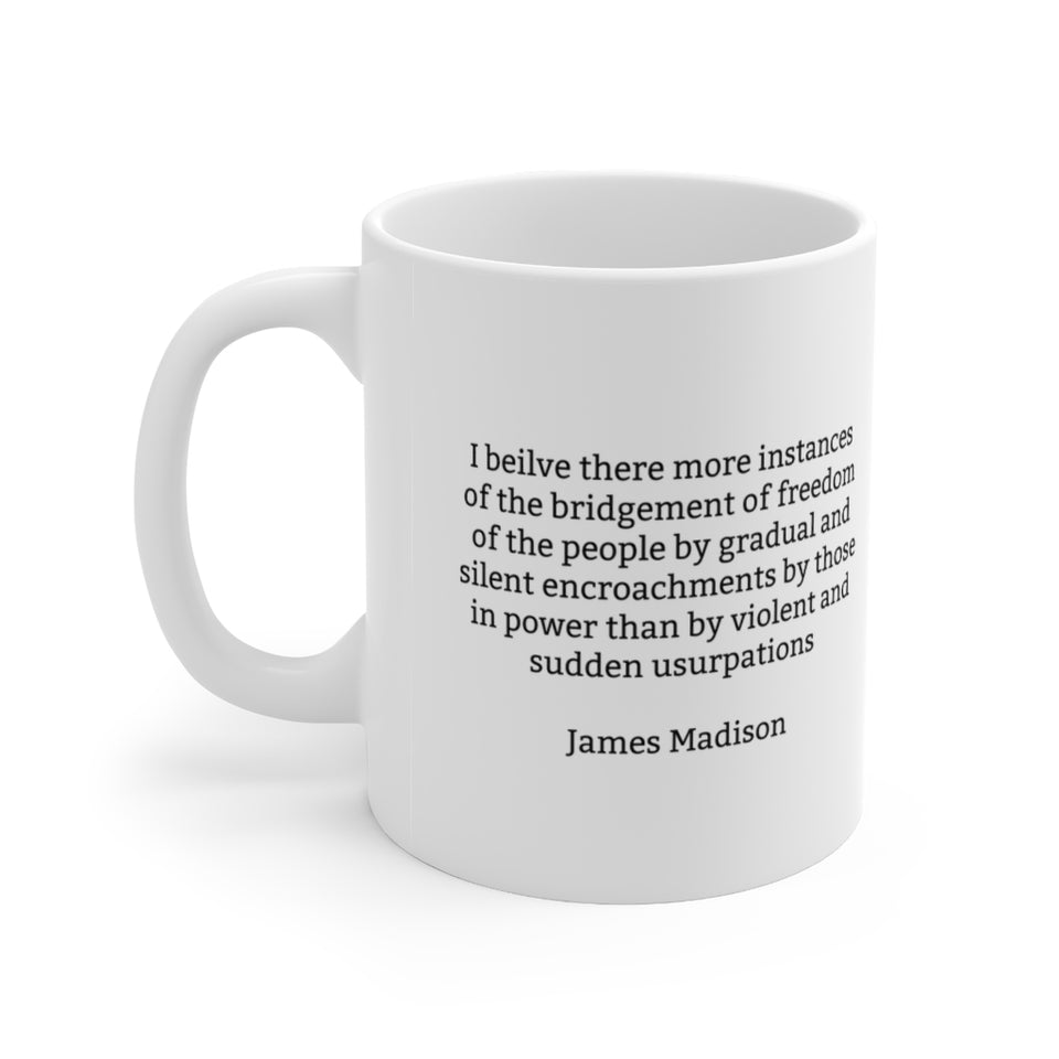 9JMM  James Madison Historical Quote Mug
