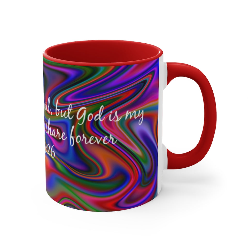 71CMSM  Colorful Marble Psalms 73:26 Mug