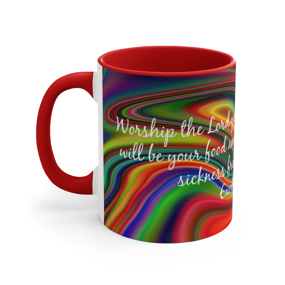 69CMSM  Colorful Marble Exodus 23:25 Mug
