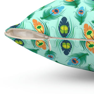 47PCF  Peacock Feather Pillows