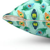 47PCF  Peacock Feather Pillows