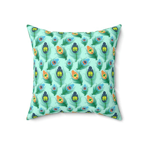47PCF  Peacock Feather Pillows