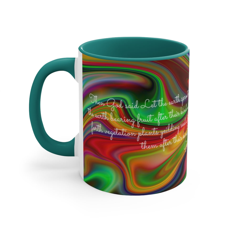 57CMSM  Colorful Marble Genesis 1:11-12 Mug