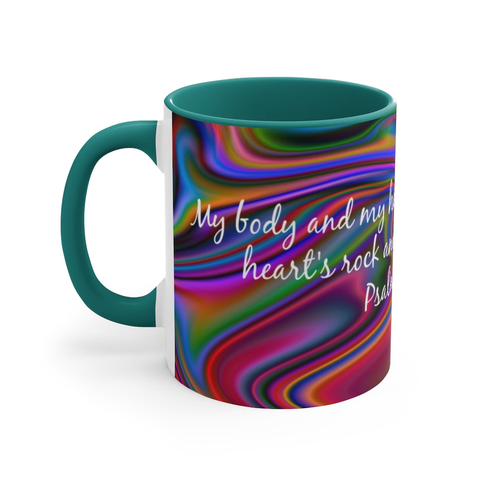 71CMSM  Colorful Marble Psalms 73:26 Mug