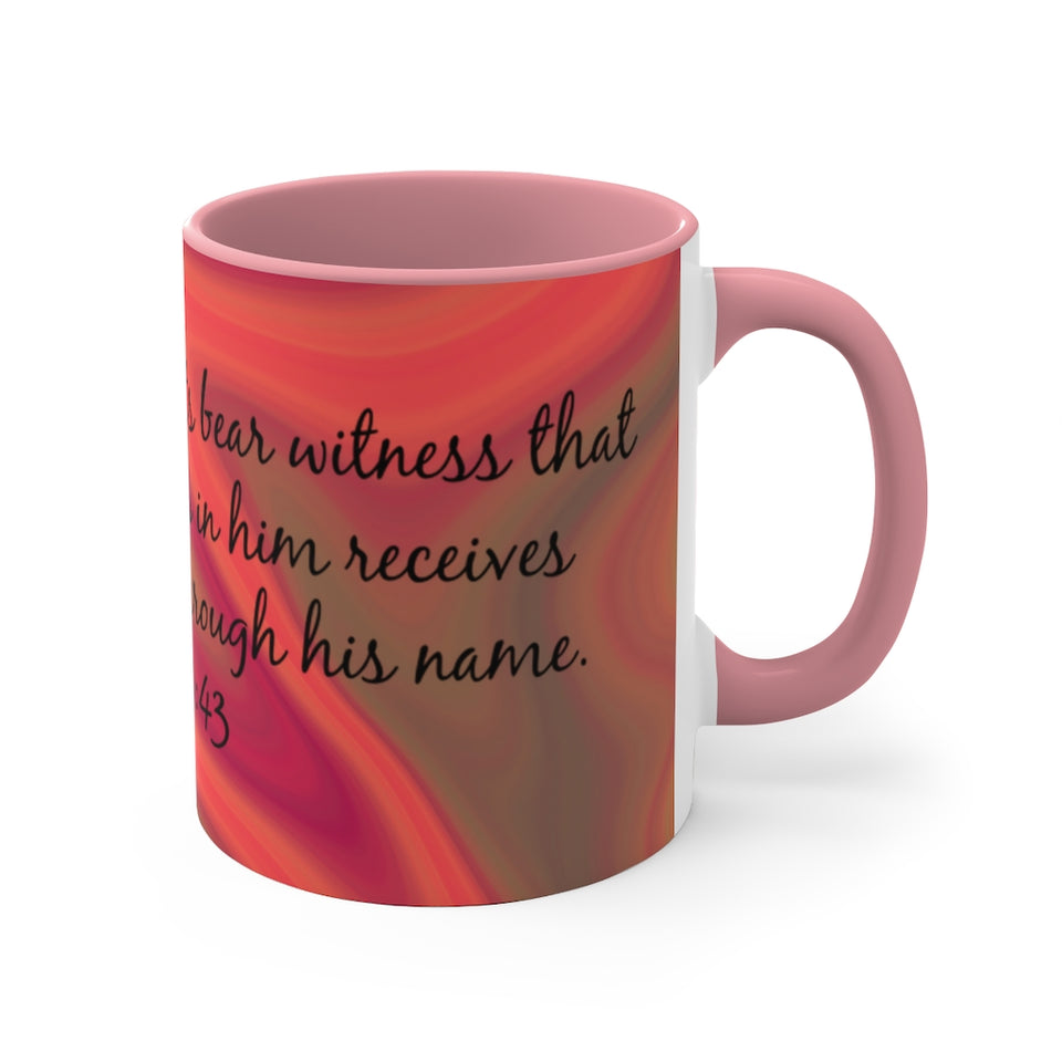 21CMSM  Colorful Marble Acts 10:43 Mug