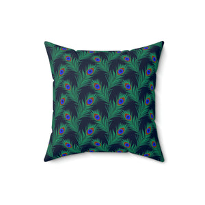 34PCF  Peacock Feather Pillow