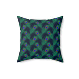 34PCF  Peacock Feather Pillow