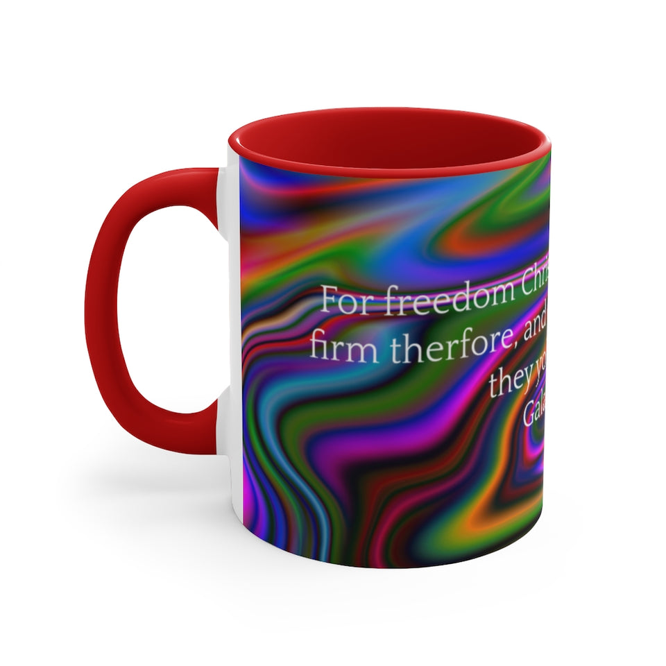 29CMSM  Colorful Marble Galatians 5:14 Mug