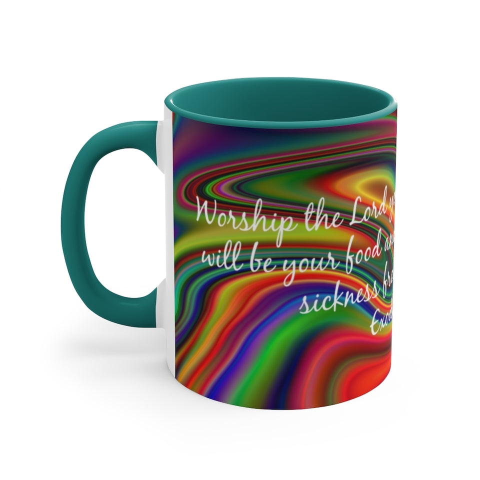 69CMSM  Colorful Marble Exodus 23:25 Mug