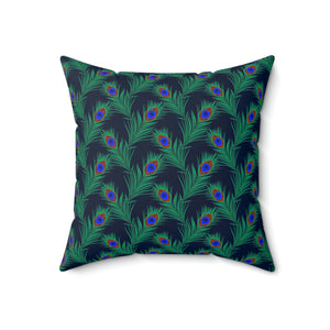 34PCF  Peacock Feather Pillow