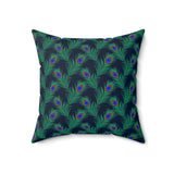 34PCF  Peacock Feather Pillow