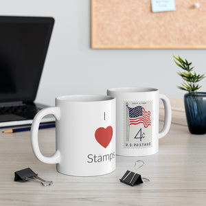 1FSM  US Flag Stamp Mug