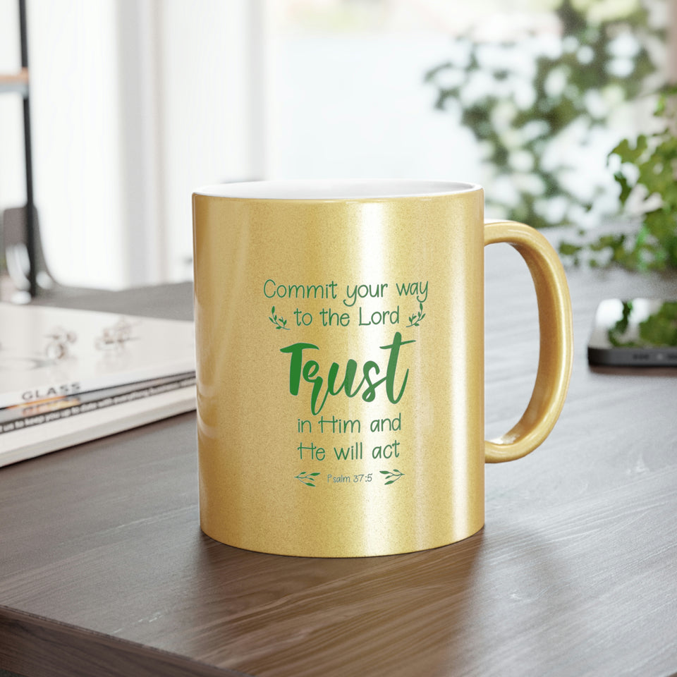 22SGM  Silver and Gold Christian Mug