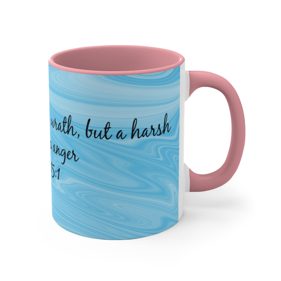 20CMSM  Colorful Marble Proverbs 15:1 Mug