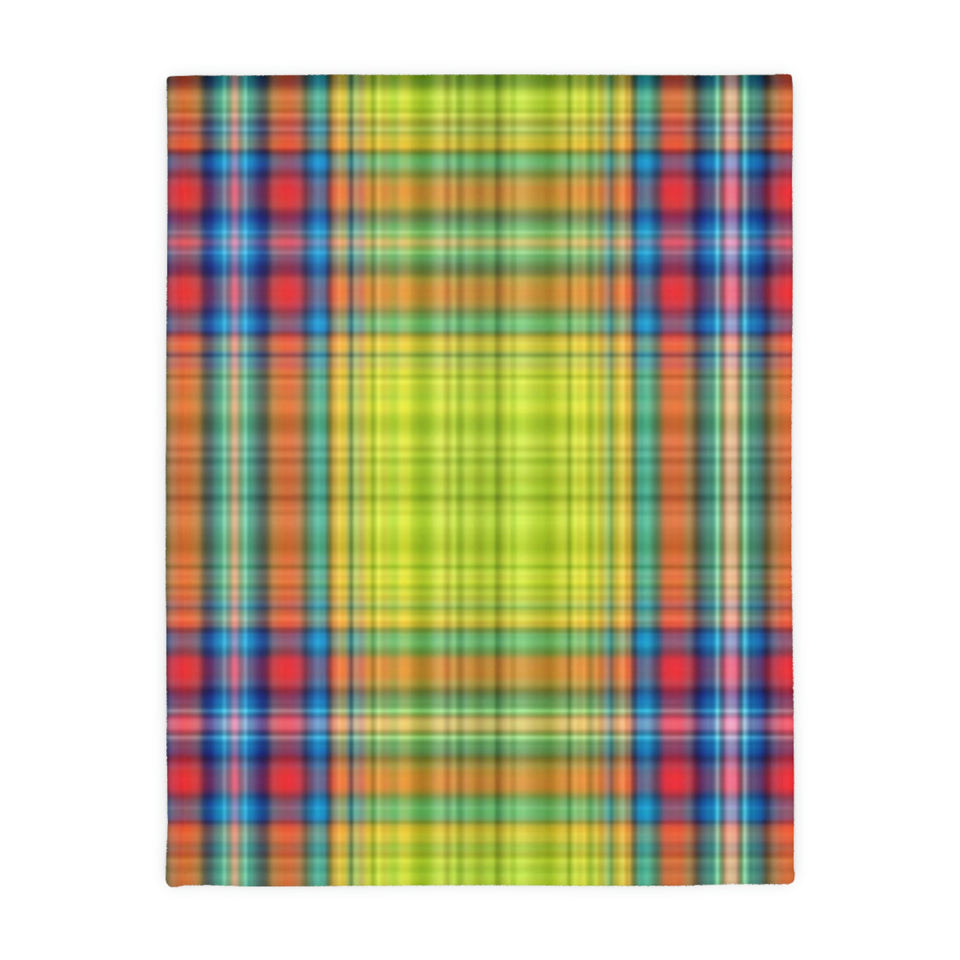 64CB  Colorful Plaid Blanket