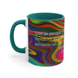 39CMSM  Colorful Marble 1 Peter 2:16-17 Mug