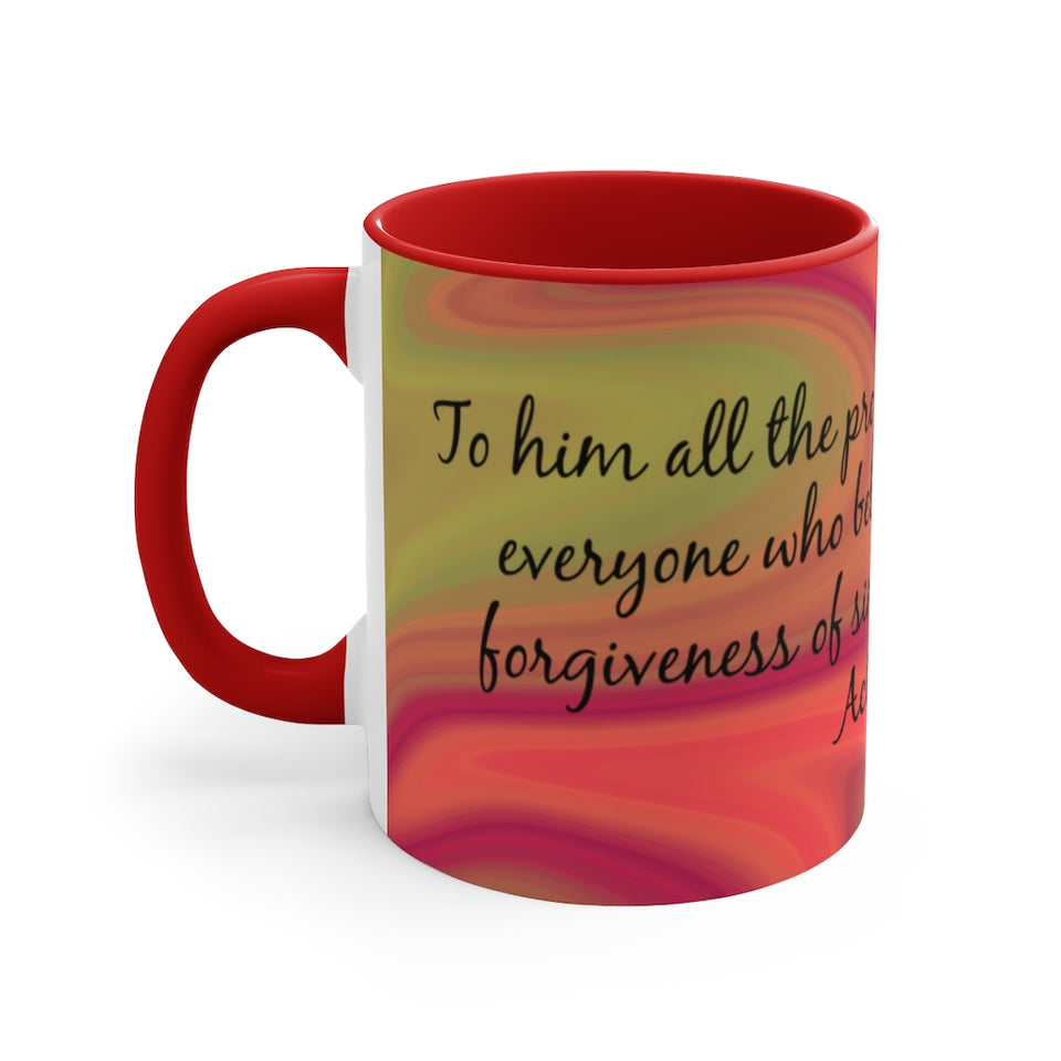 21CMSM  Colorful Marble Acts 10:43 Mug