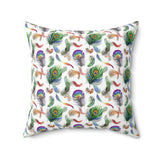 45PCF  Peacock Feather Pillow