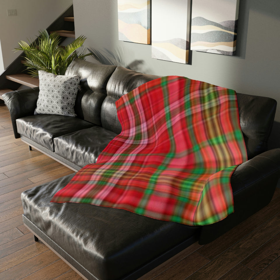 62CB  Colorful Plaid Blanket