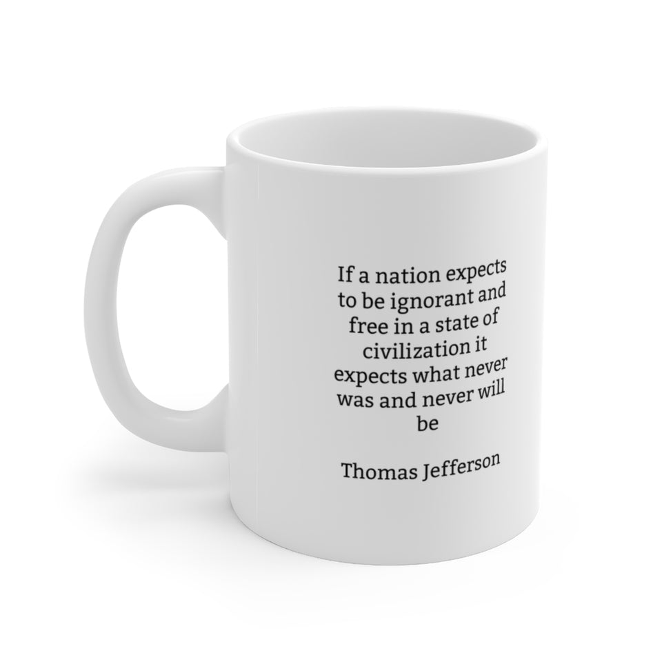 13TJQM  Thomas Jefferson Historical quote mugs