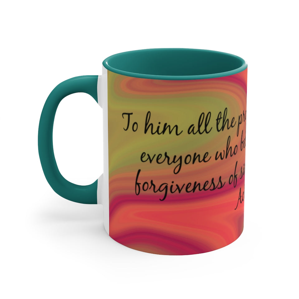 21CMSM  Colorful Marble Acts 10:43 Mug