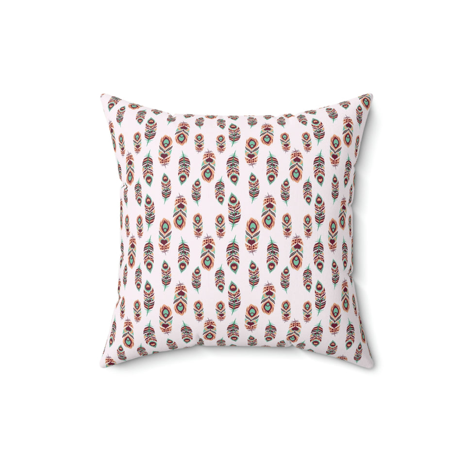 37PCF  Peacock Feather Pillow