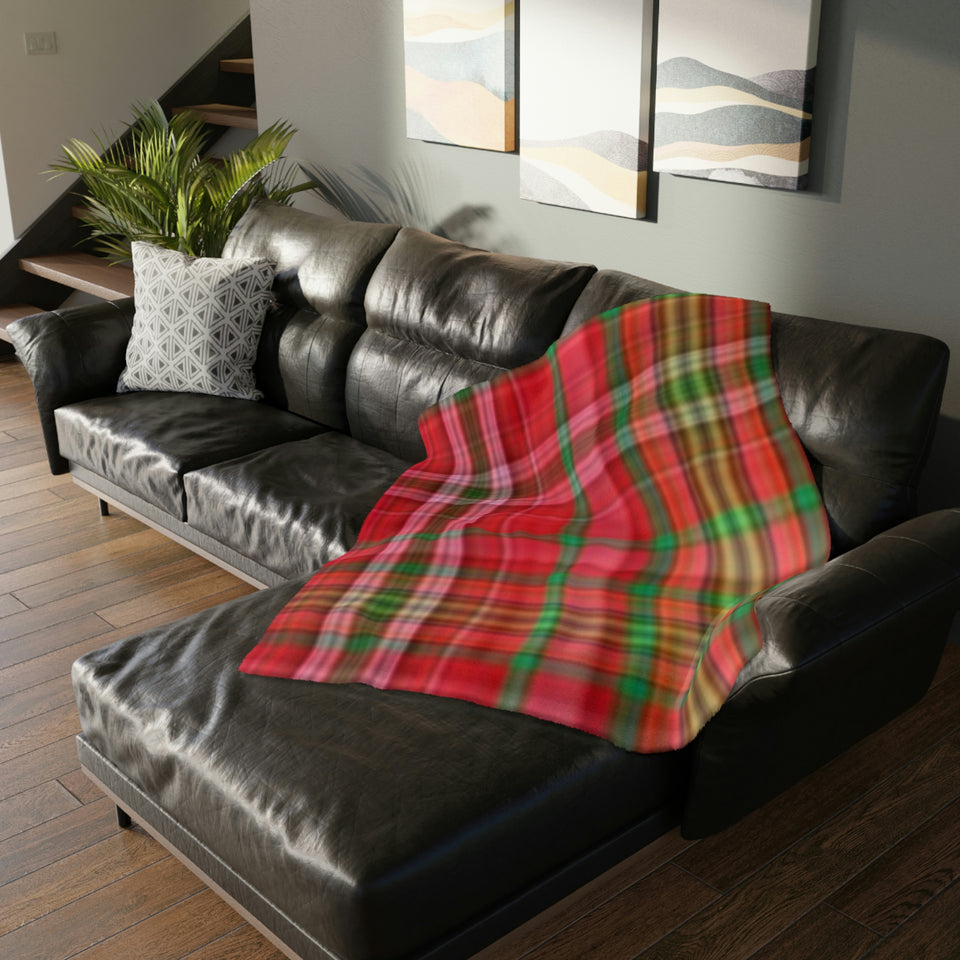 62CB  Colorful Plaid Blanket