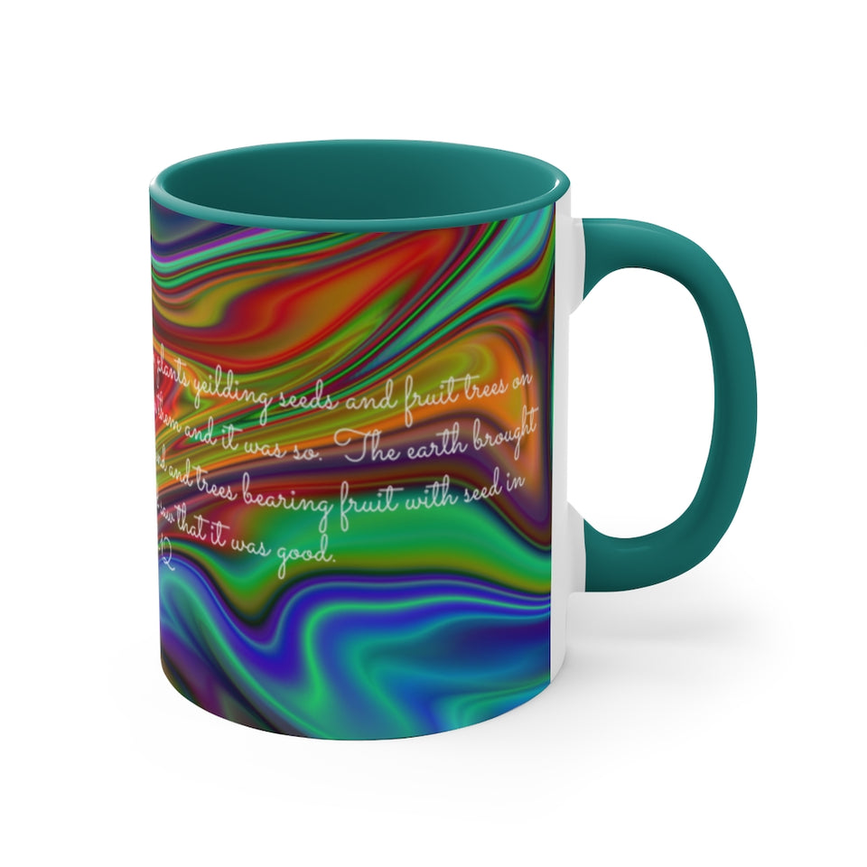 57CMSM  Colorful Marble Genesis 1:11-12 Mug