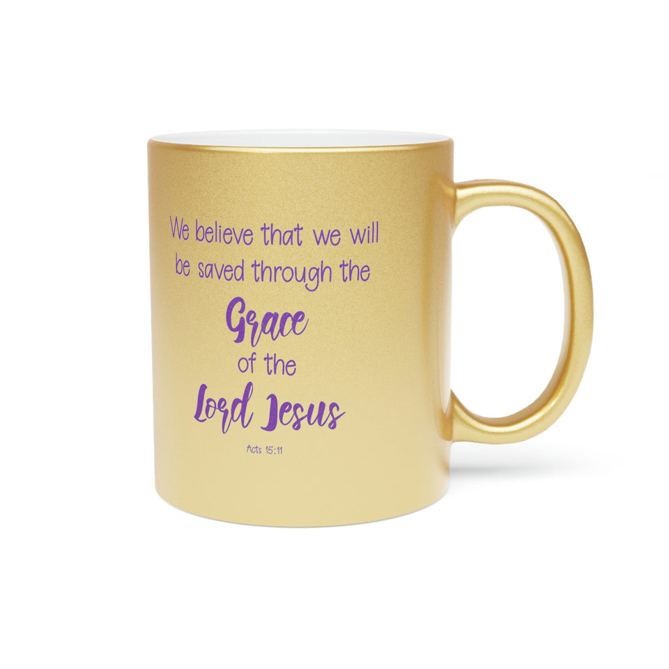 48SGM  Silver and Gold Christian Mug