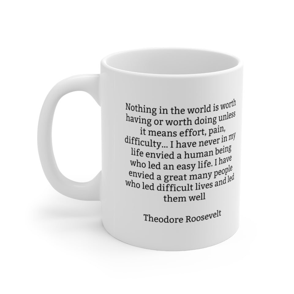 3TRQM  Theodore Roosevelt Historical quote mug