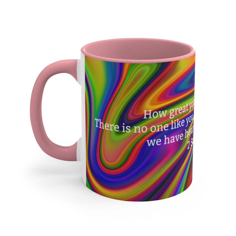 43CMSM  Colorful Marble 2 Samuel 7:22 Mug