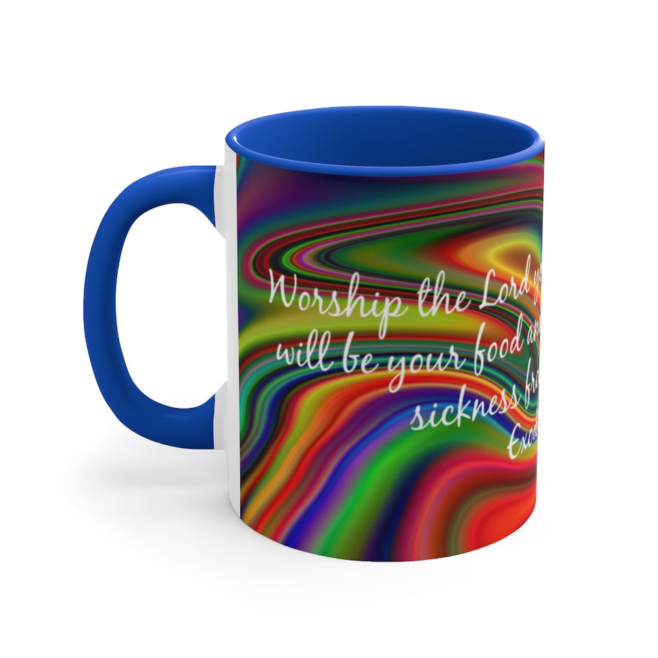 69CMSM  Colorful Marble Exodus 23:25 Mug