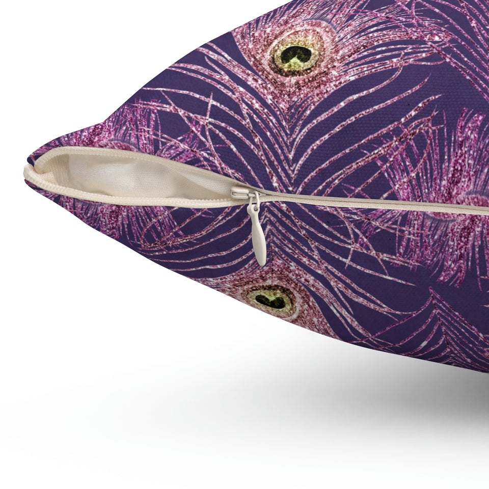 13PCF  Peacock Feather Pillow