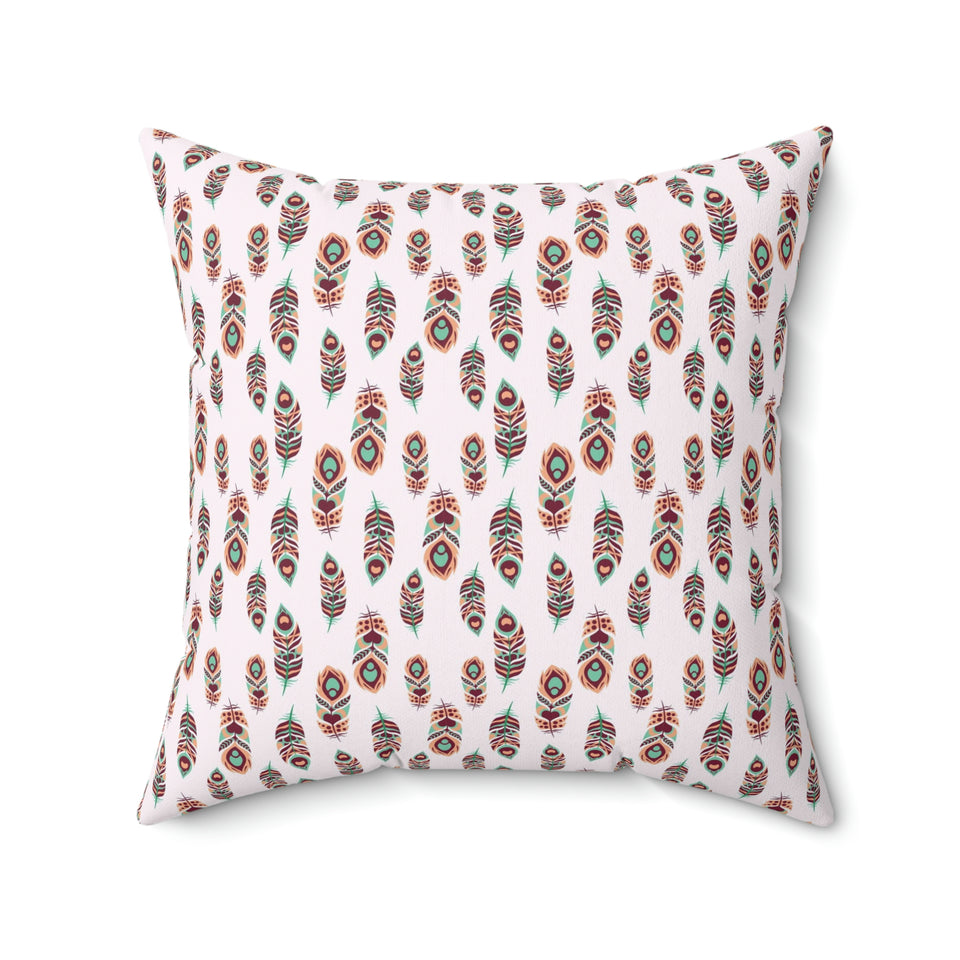 37PCF  Peacock Feather Pillow