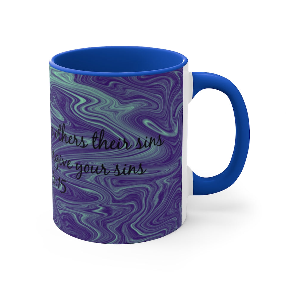 3CMSM  Colorful Marble Matthew 6:15 Mug