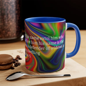 42CMSM Colorful Marble Psalms 68:4-5  Mug