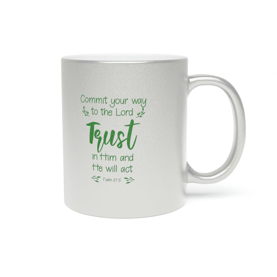 22SGM  Silver and Gold Christian Mug