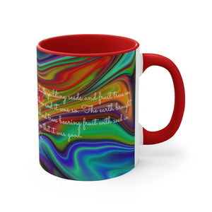 57CMSM  Colorful Marble Genesis 1:11-12 Mug
