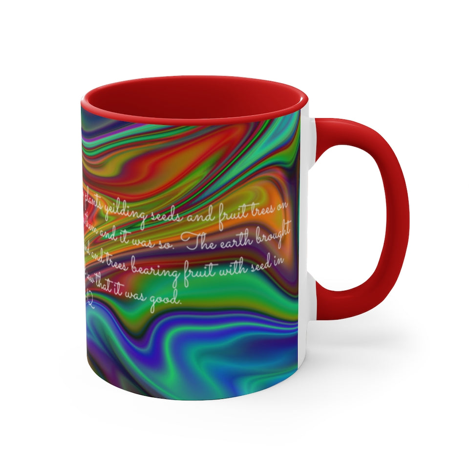 57CMSM  Colorful Marble Genesis 1:11-12 Mug